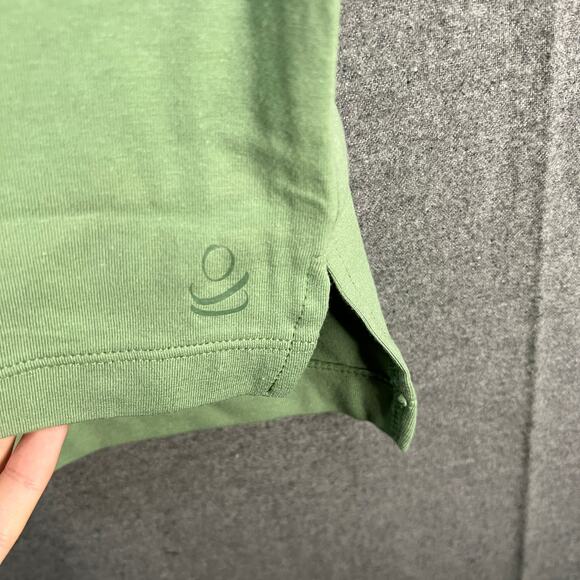 Cuddl Duds Cotton Heart Oversized Tunic Tee Seagrass Green Medium - Picture 7 of 8